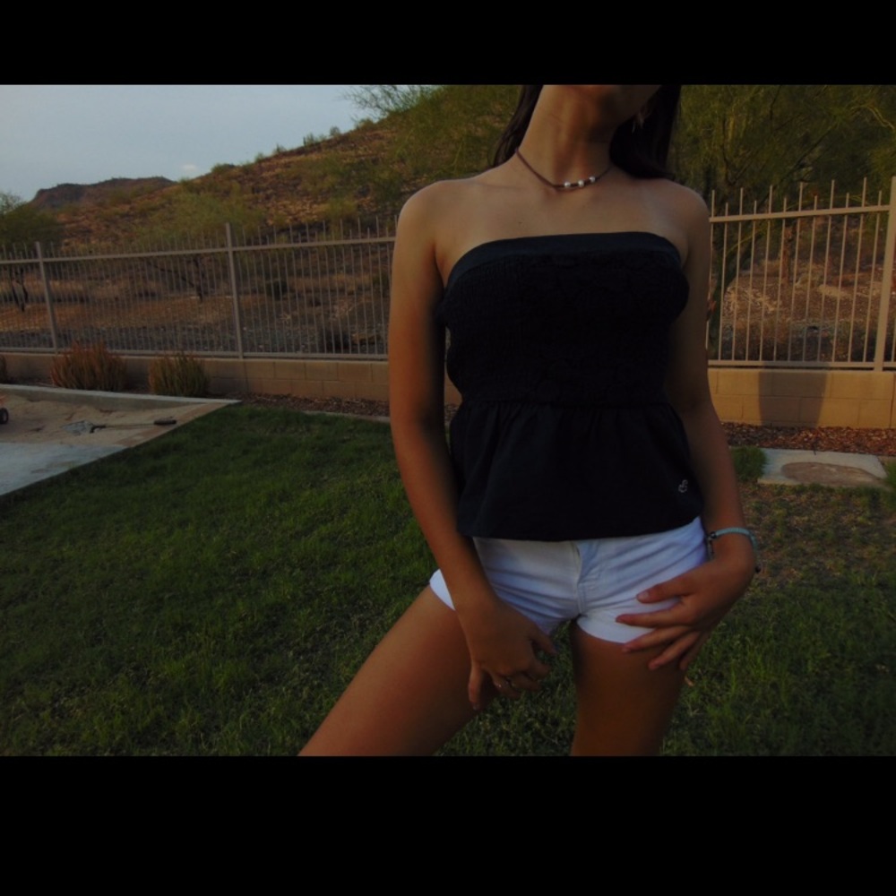 Navy blue tube top